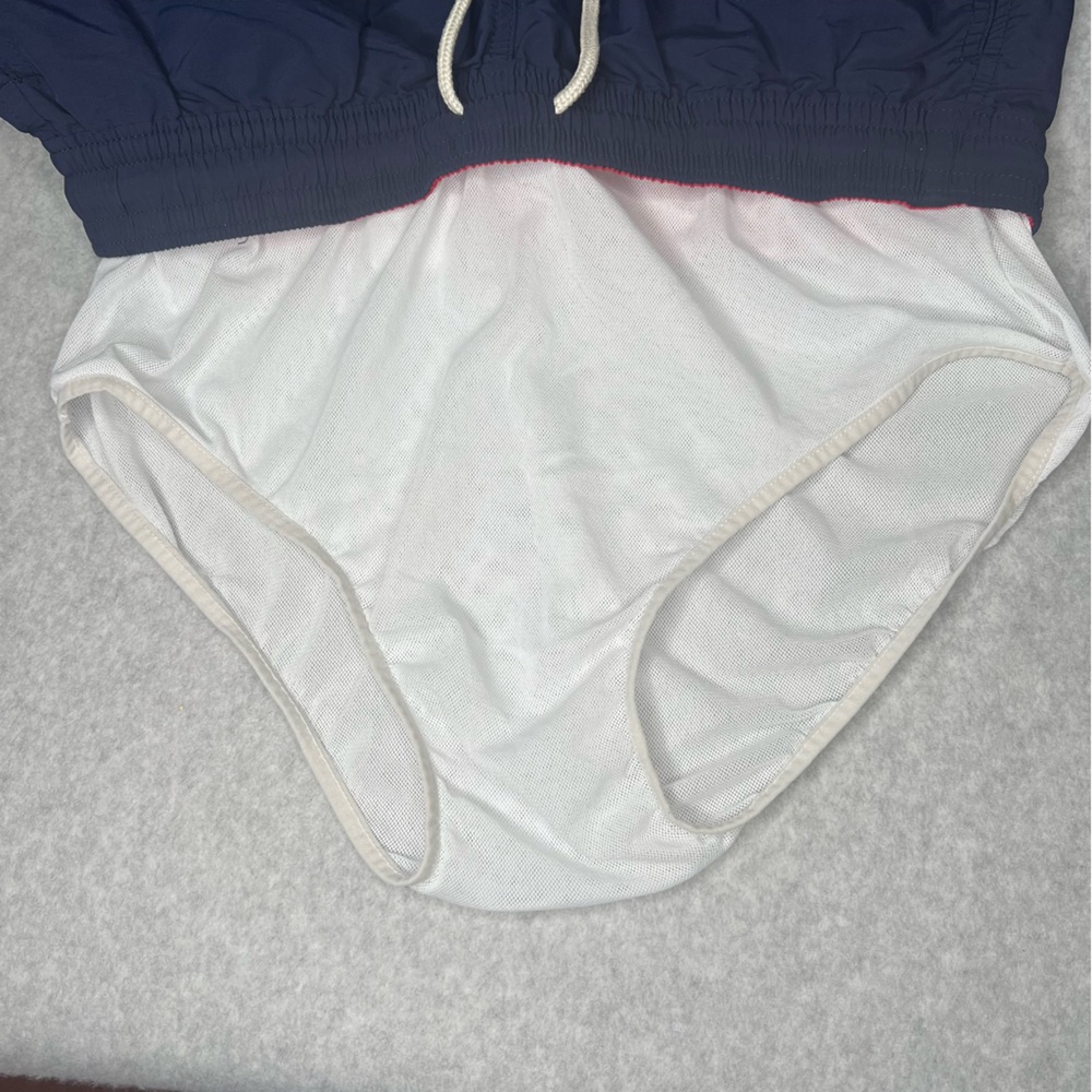 Polo Ralph Lauren Mens Med Swim Trunks Solid Swimsuit Navy Blue Red Pony Preppy - Picture 4 of 12
